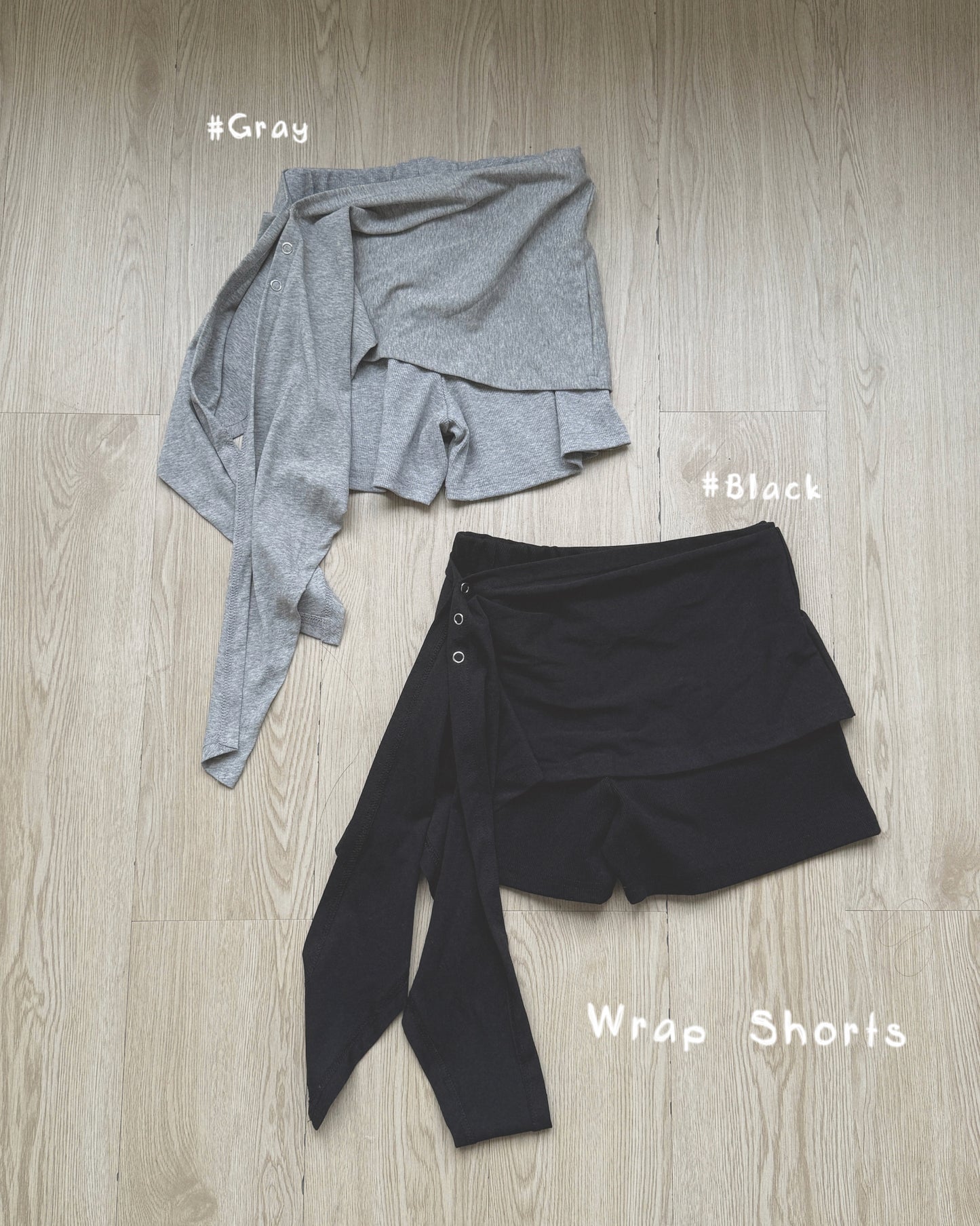 SP022 Wrap Shorts - Gray | Black