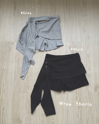 SP022 Wrap Shorts - Gray | Black