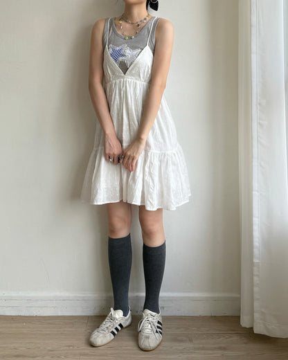 VT307 Star Ribbed Sleeveless - Gray | Butter
