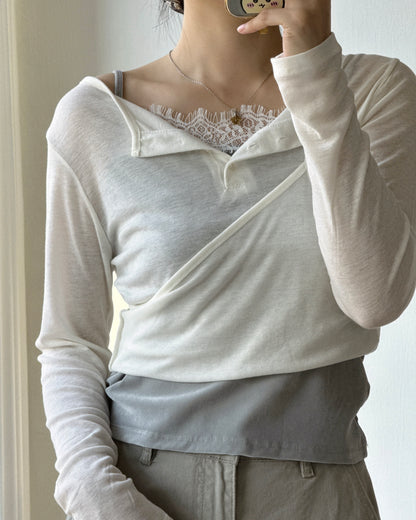 VT334 Velvet Lace Camisole - Camel | Ivory | Skyblue | Black