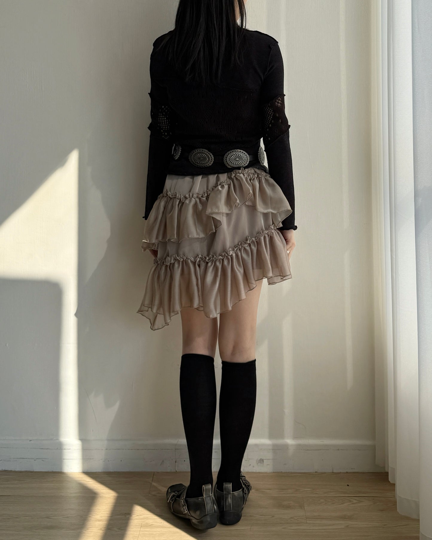 TP570 Patchwork Knit - Ivory | Black