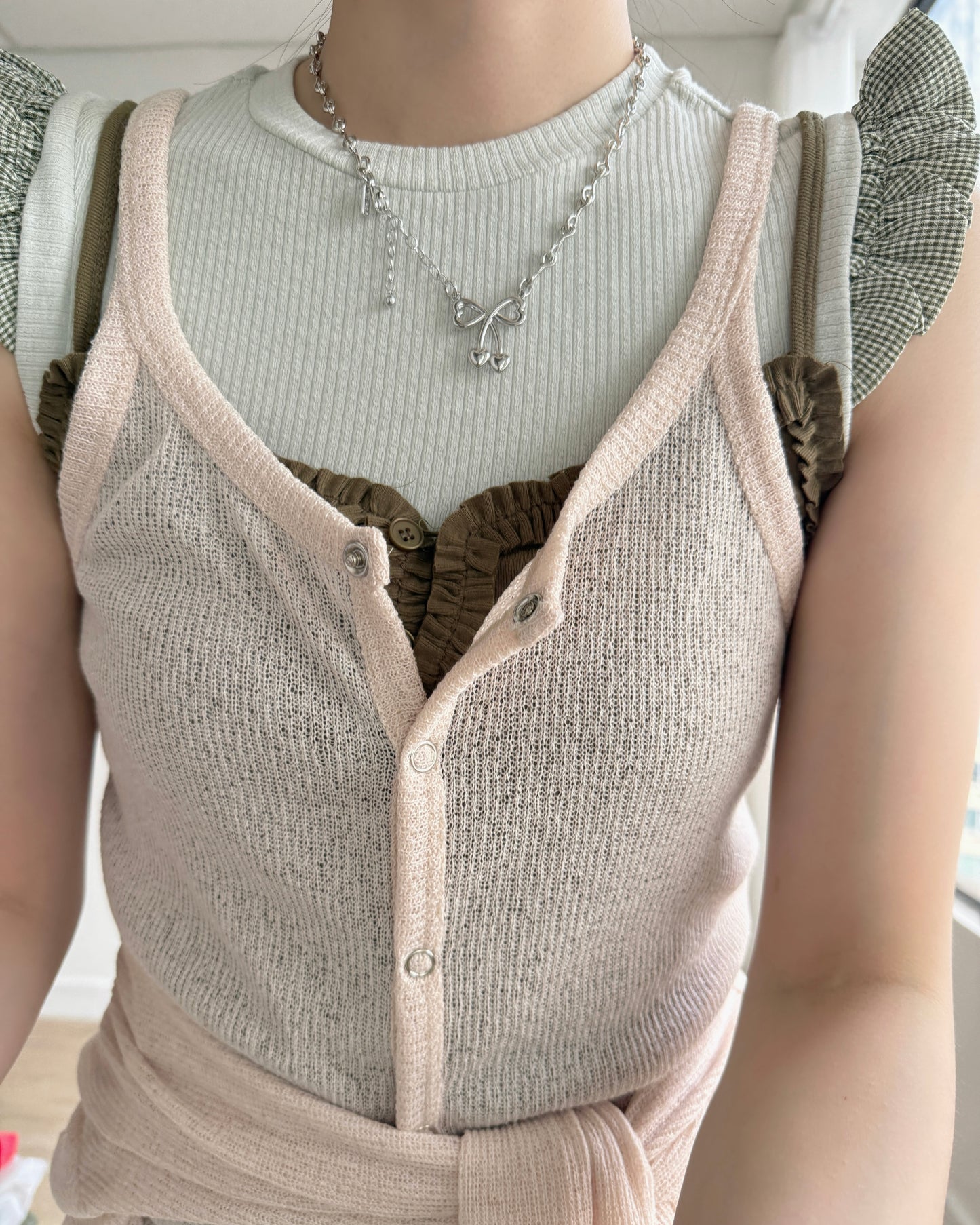 VT302 Two Fold Cardigan - Beige | Blue | Black