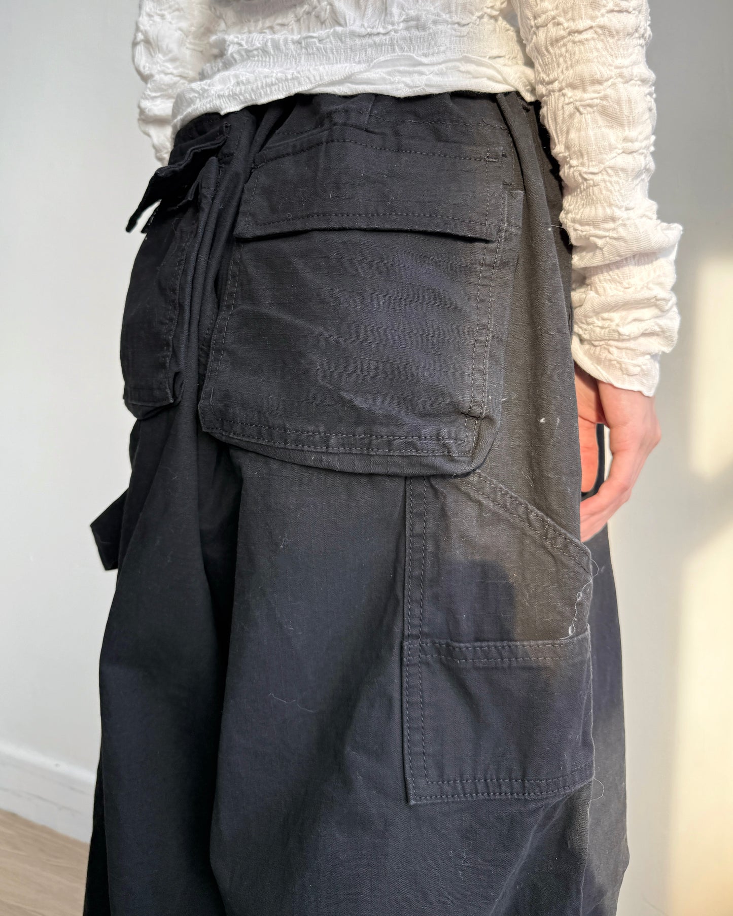 PT076 Ribbed Pants - Beige | Black