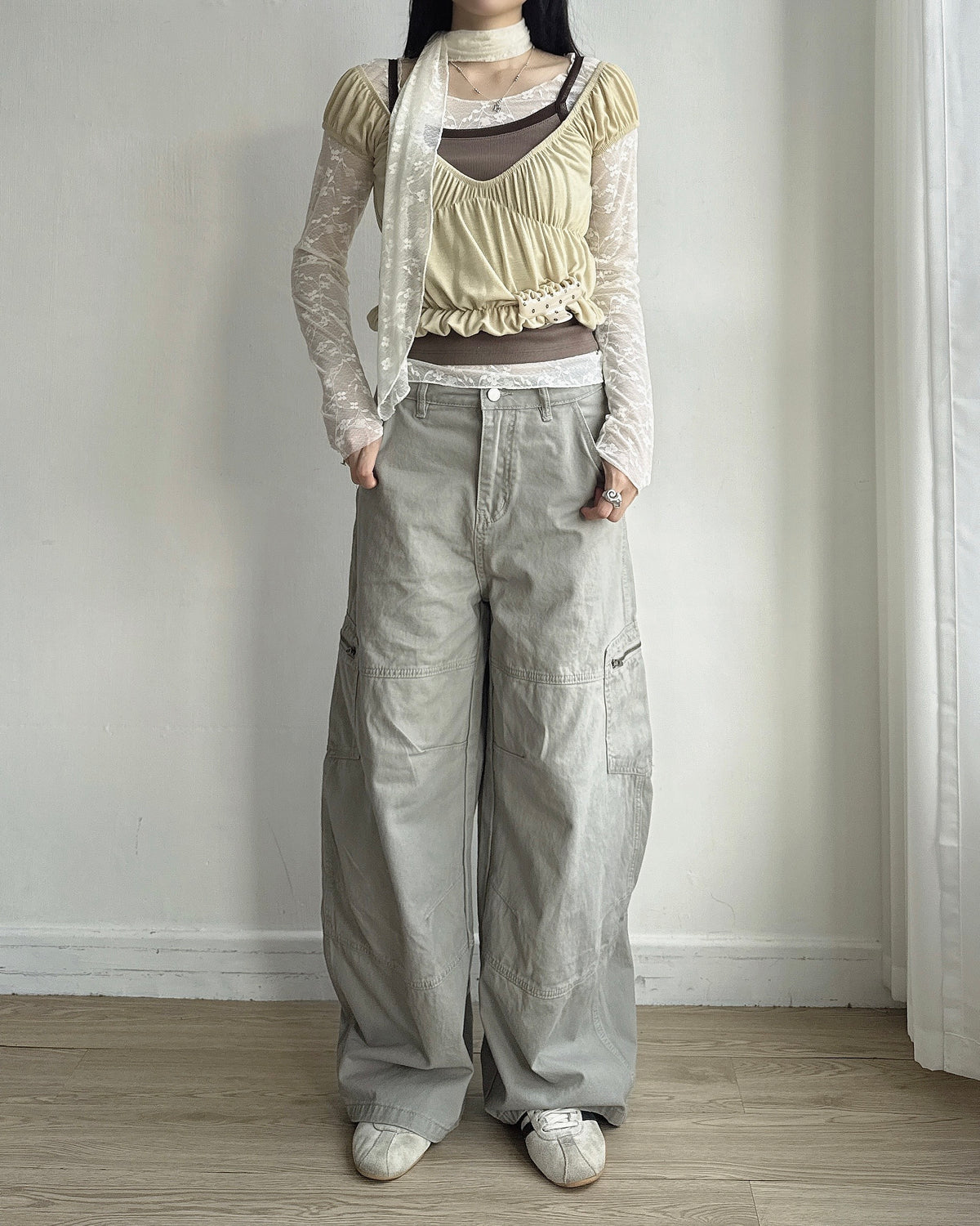 VT329 Layer Sleeveless - Brown | White | Black
