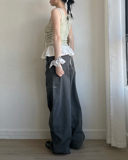 VT306 Crew Sleeveless - Ivory | Olive | Charcoal