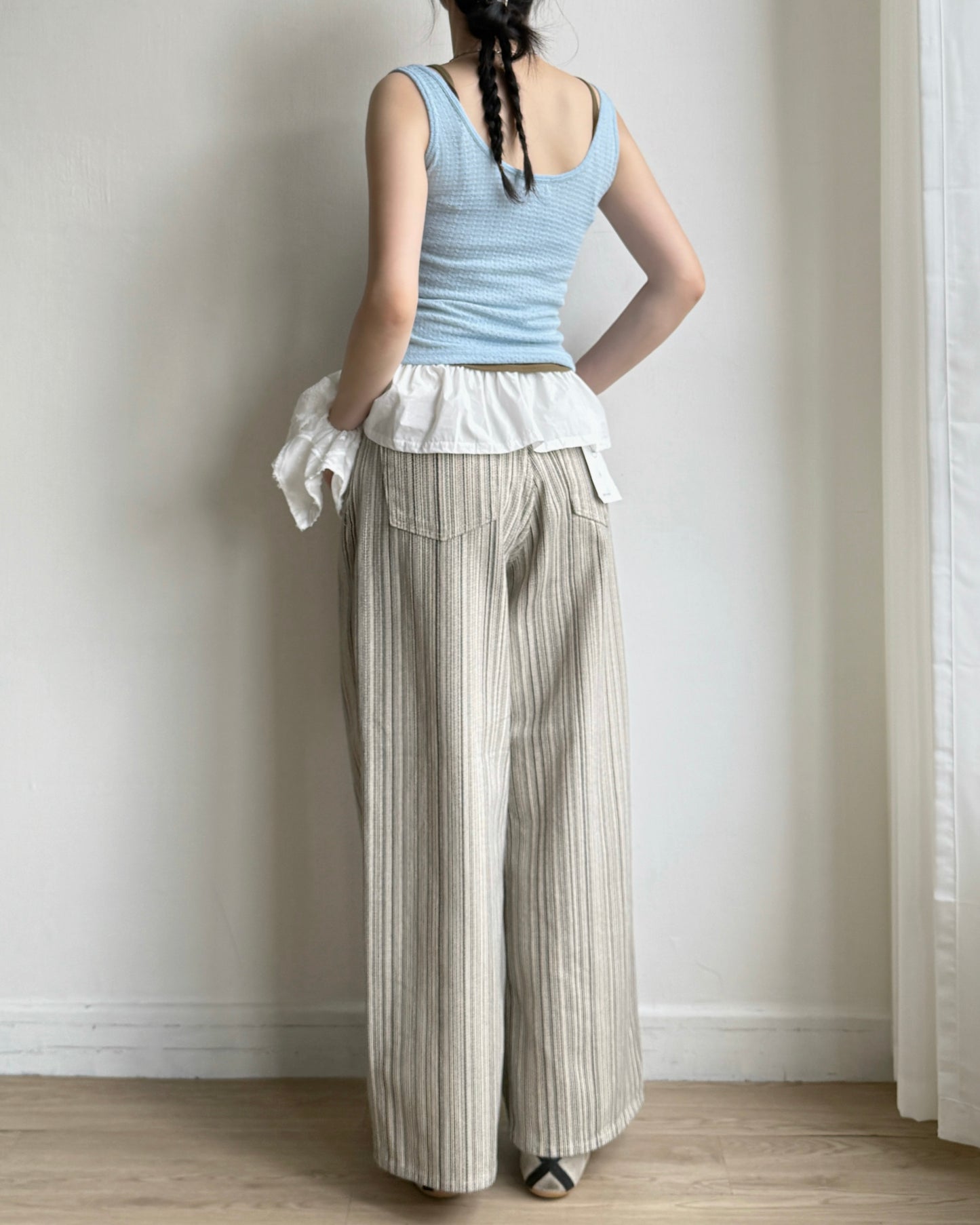 VT304 V-Neck Wrap Vest - Skyblue | Ivory | Black