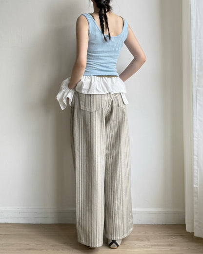 VT304 V-Neck Wrap Vest - Skyblue | Ivory | Black