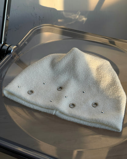 KA389 Knit Hat - Gray | Ivory | Black