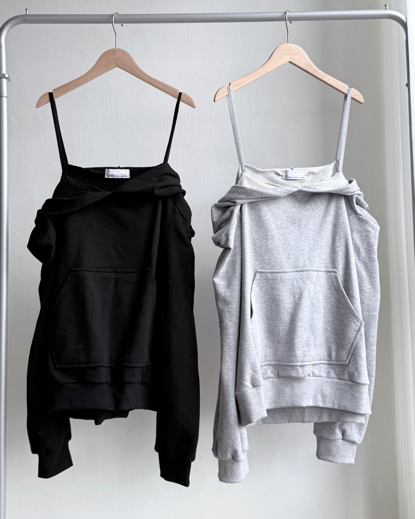 TP553 Shoulder Hoodie - Gray | Black