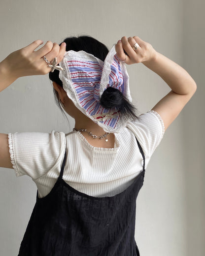 (🥨買2送1) KA336 Square Hair Accessories - Stripe