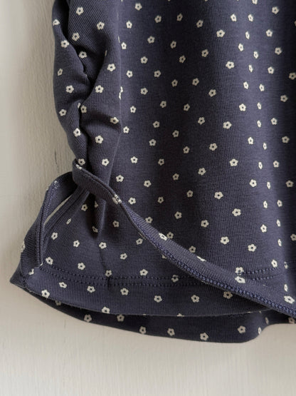 TP601 Floral Top - Gray | White | Navy