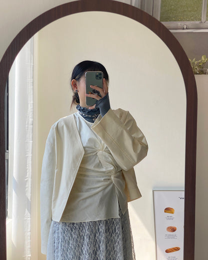 現貨 VT224 Knot Vest - White | Black