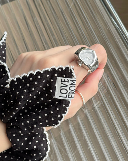 KA407 DotDot Scrunchie - Gray | Black