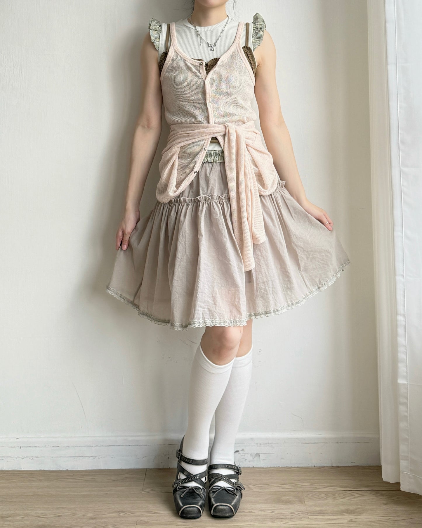 VT302 Two Fold Cardigan - Beige | Blue | Black