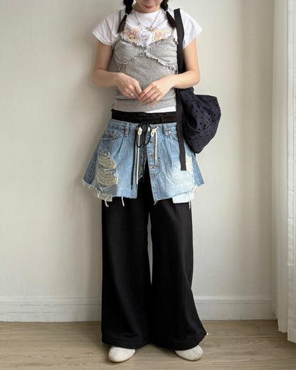 TP582 Rabbit TEE - White | Gray