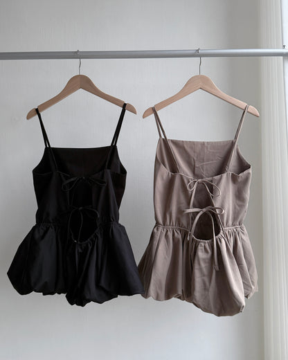 VT263 Balloon Bustier - Beige | Black