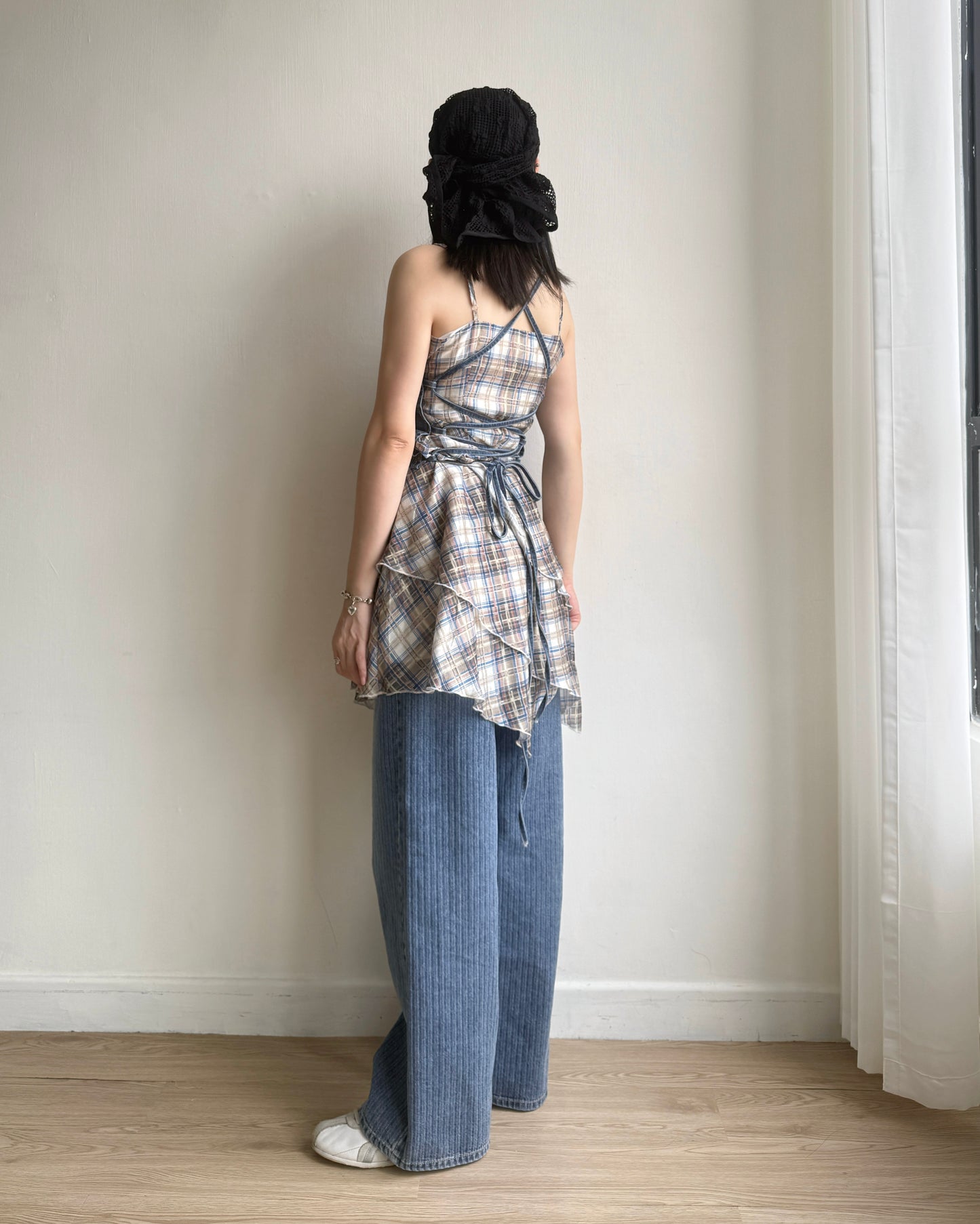 VT253 Denim Strap Camisole - Light Blue | Navy