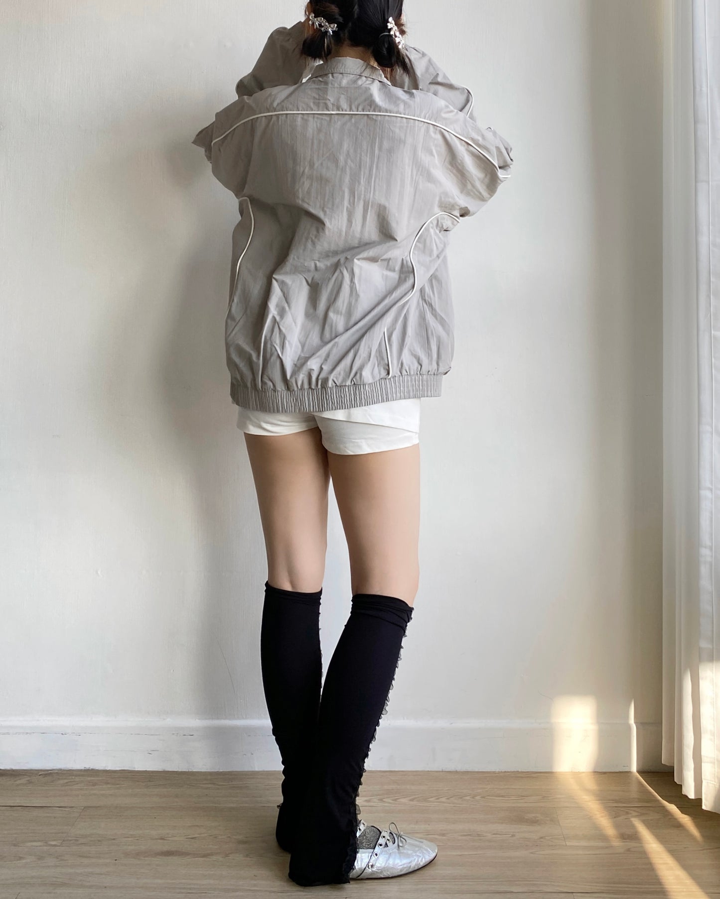 JK037 Oversize Unisex Jacket - Gray | Black