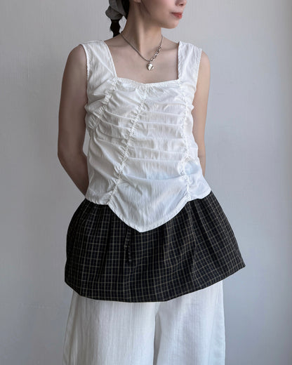 VT258 Square Vest - White | Black