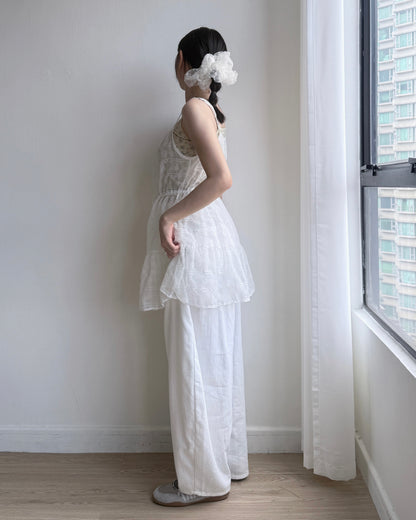 VT255 Check Sheer Vest - White | Black | Blue