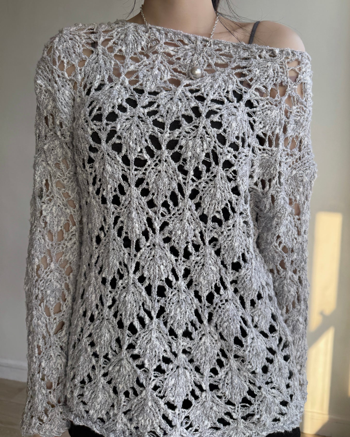 TP572 Mesh Knit - Ivory | Gray