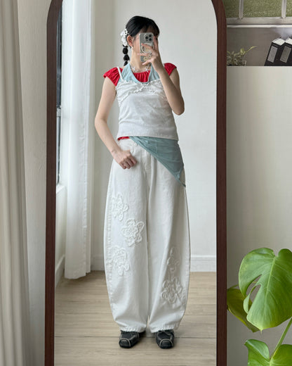 VT285 Flat Off Vest - White | Gray | Red