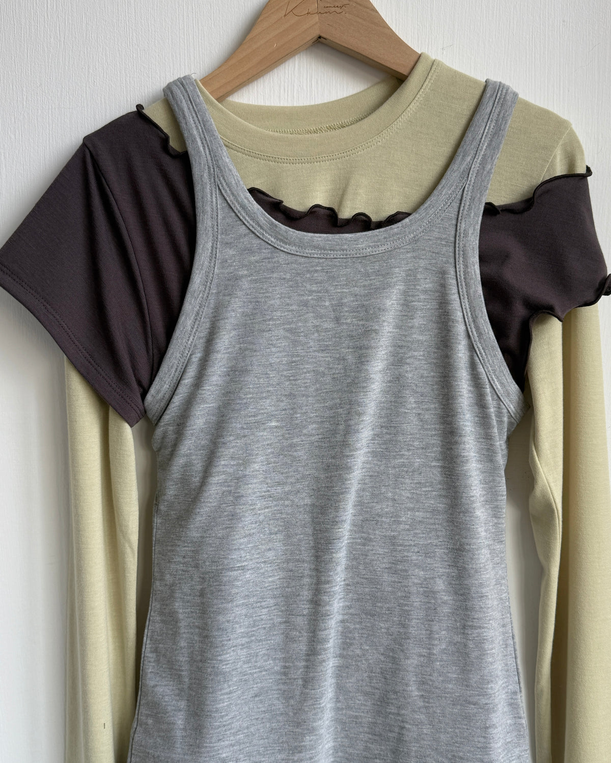 TP617 3-in-1 Lettuce Edge Layered Top Set - Lime | Navy