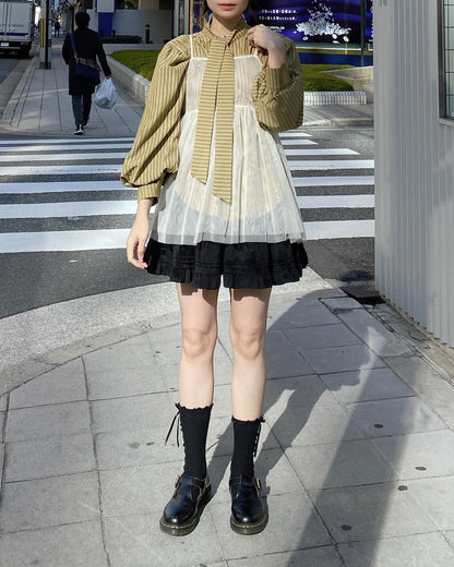 現貨 VT228 JP Tulle Camisole - Ivory | Gray | Black