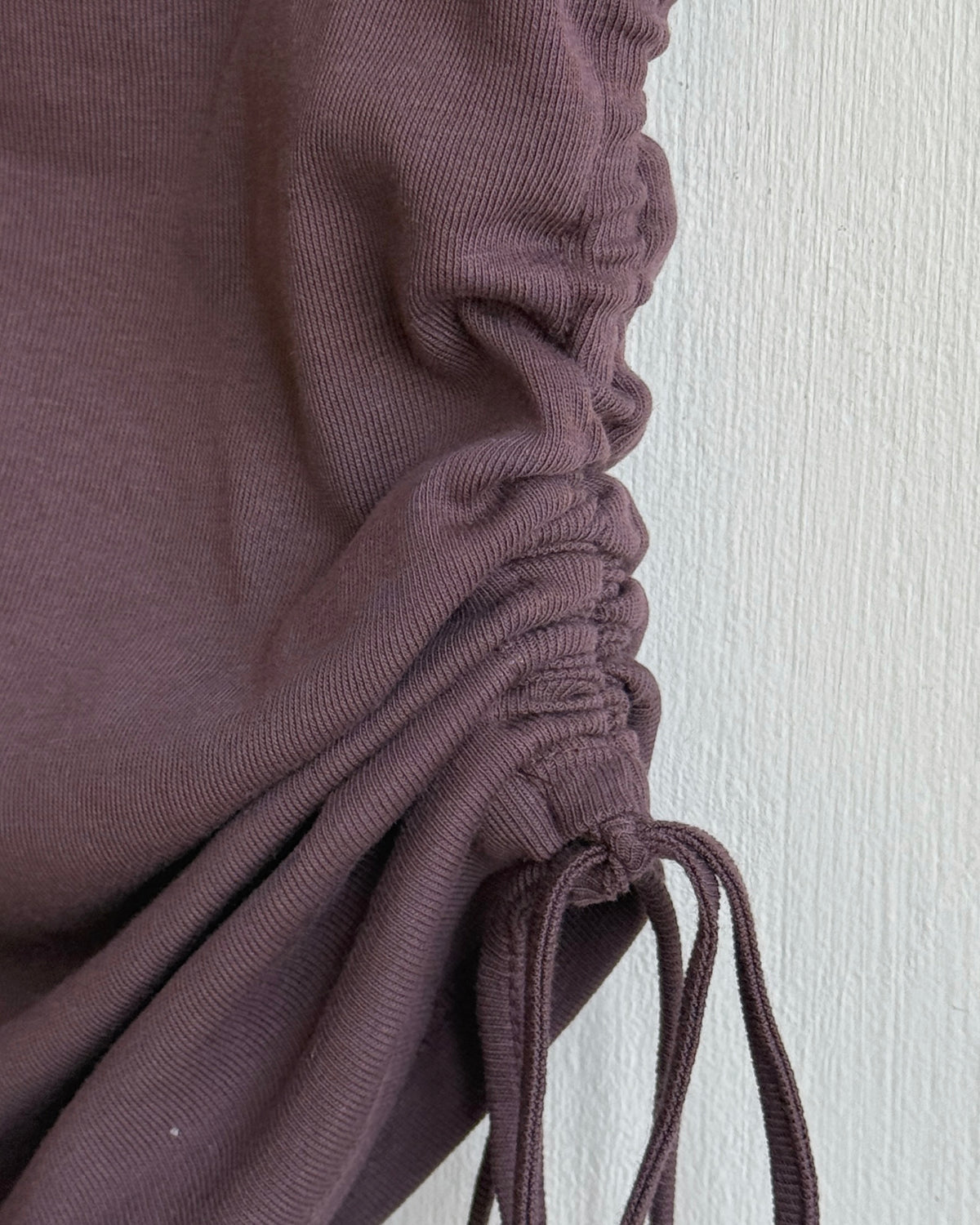 TP609 Drawstring Ruched Tee - White | Wine | Gray | Black