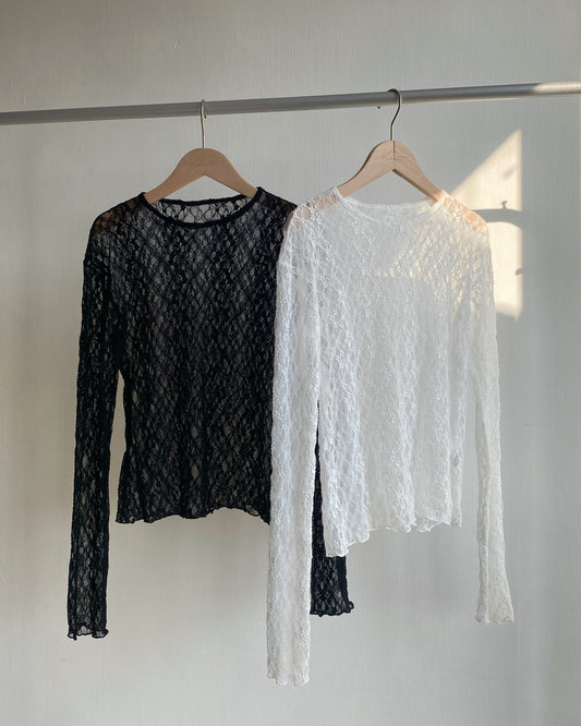 現貨 TP491 Lace Top - White | Black