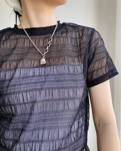 TP516 Sheer Top - White | Beige | Black