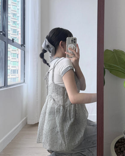 VT257 DotDot Vest - White | Charcoal