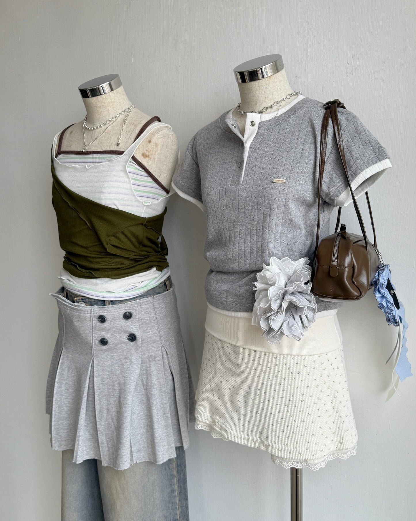 VT293 Striped Vest - Green | Navy