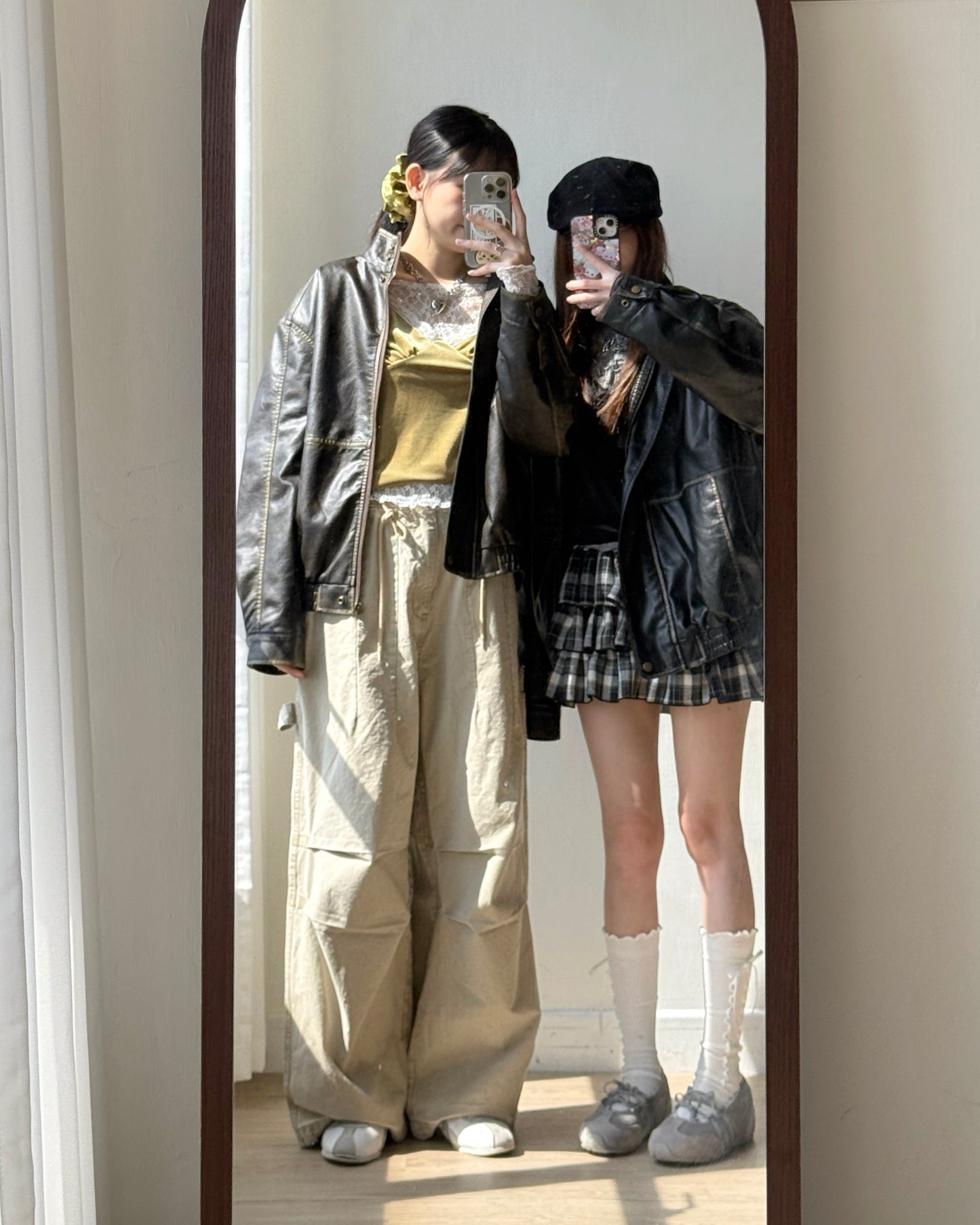 🐏早鳥限定優惠 JK042 Peer Leather Jacket - Dark Brown | Black