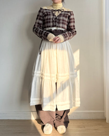 DS286 鈕扣多種穿法OPS - Ivory | Black