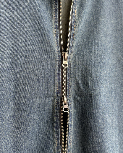 🍂早鳥限定優惠 JK040 Denim String Zip-up Jacket - Navy | Black