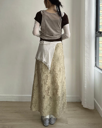 SK230 Textured Maxi Skirt - Beige | Charcoal | Black