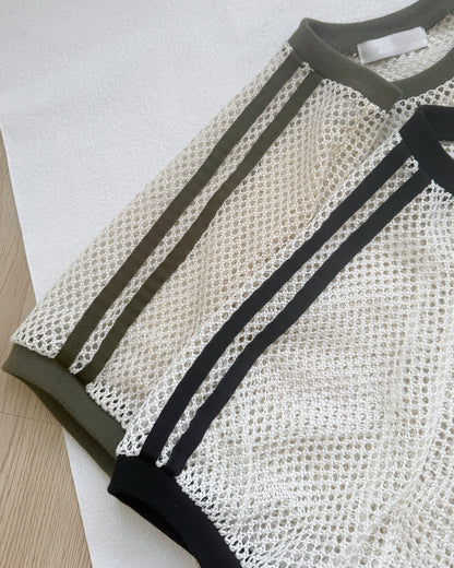 TP530 Track Mesh Short-sleeve TOP - Khaki | Black