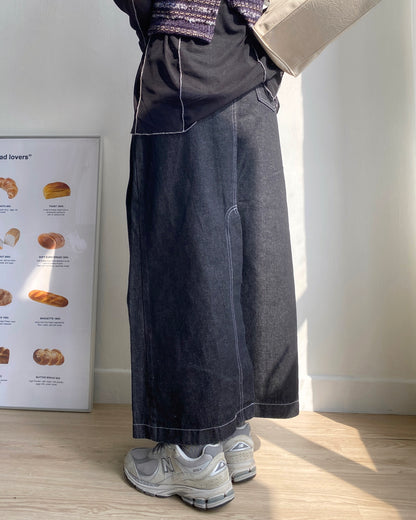 現貨 SK177 H-line Denim Skirt - Navy | Black