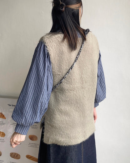 現貨 VT230 JP Shaggy Vest - Ivory | Gray | Black