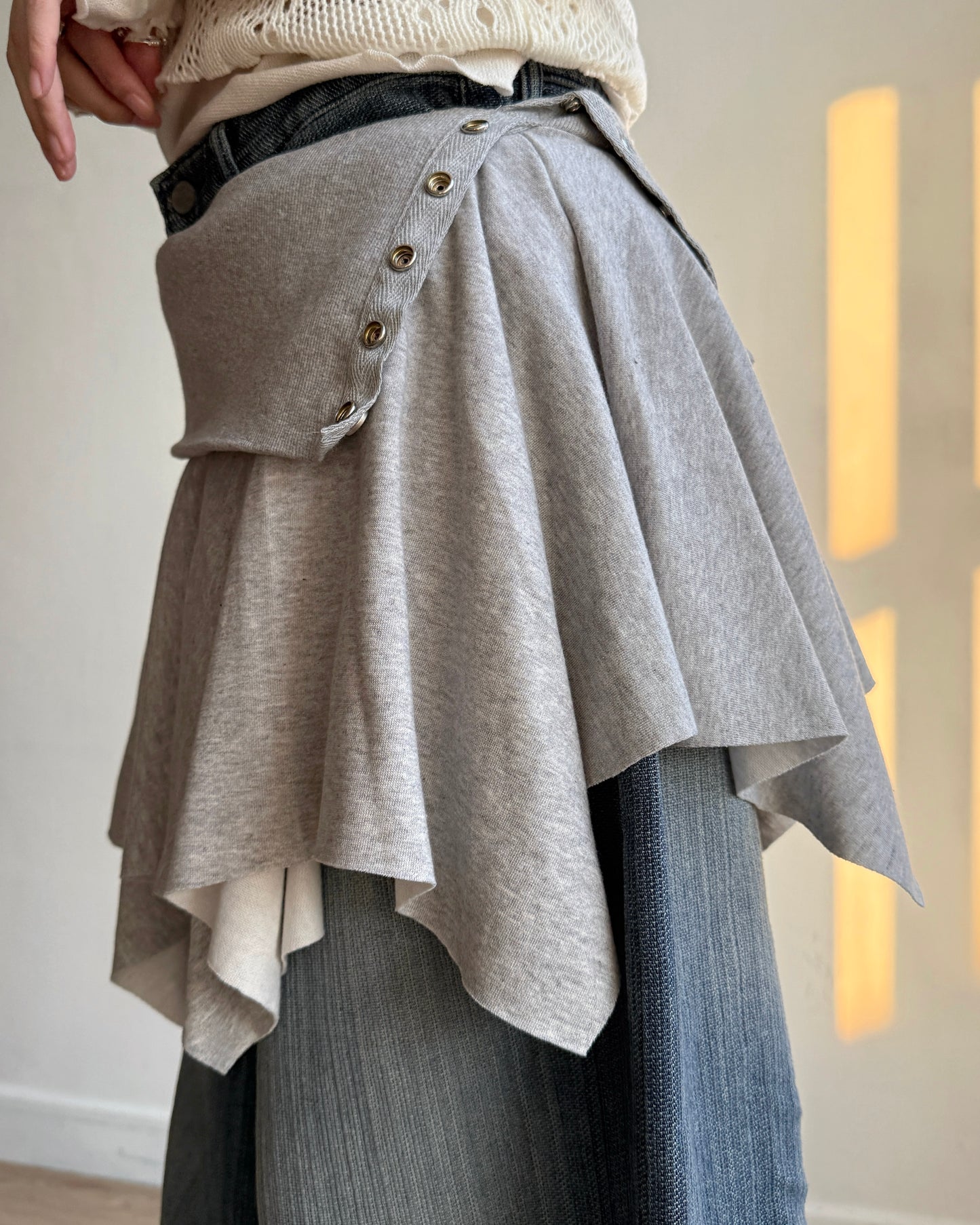 TP569 Folding 2way Skirt / Top - Gray | Black