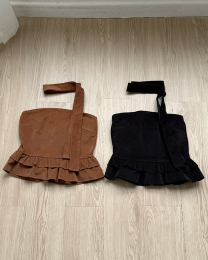 TP567 Corduroy Muffler Top - Mocha | Black