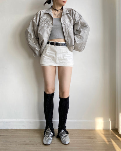 JK037 Oversize Unisex Jacket - Gray | Black