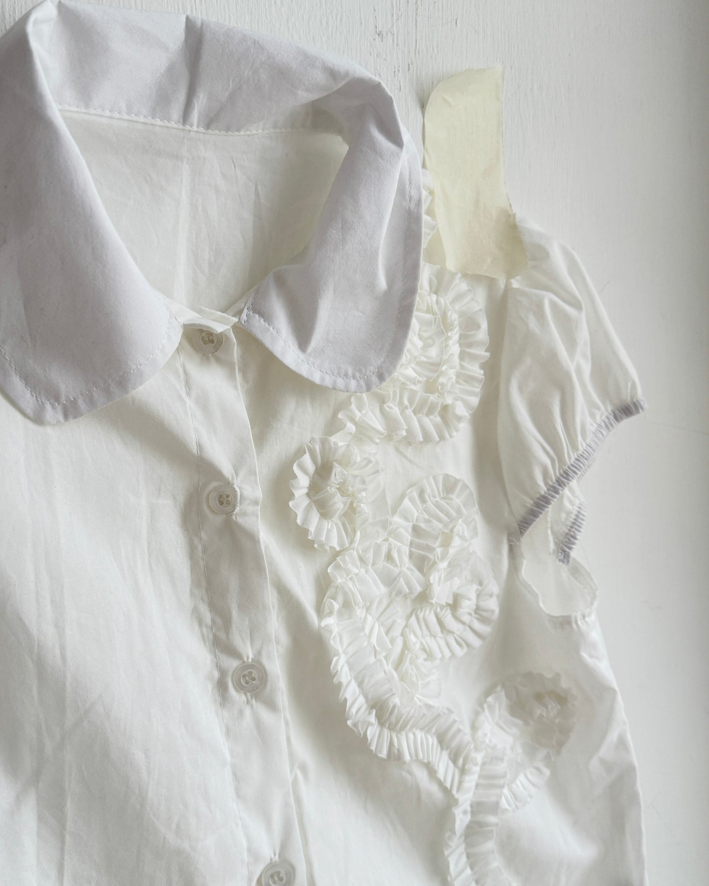 TP599 Embroidery Blouse - White | Black