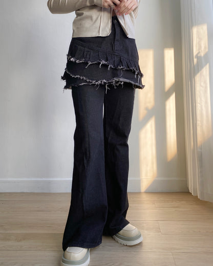 現貨 JN057 Bootcut Jeans - Black