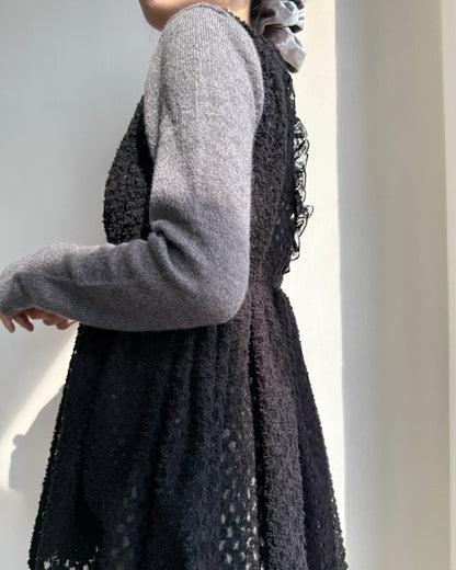 VT268 Lace Vest - White | Black