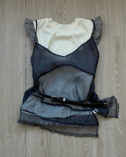 VT299 Layer Mesh Vest - Khaki | White | Navy