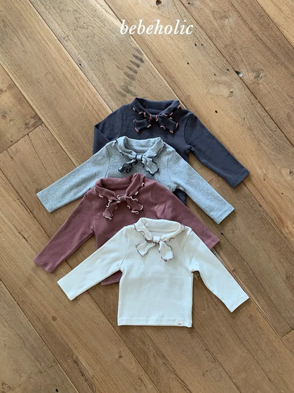 🍪Bebeholic 領結小上衣 - Ivory | Pink | Gray | Charcoal