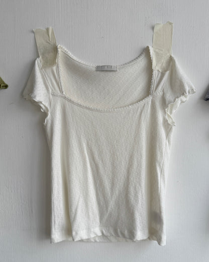 TP602 Breezy Textured Square Top - Green | White | Gray