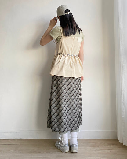 現貨 VT239 Denim Vest - Ivory